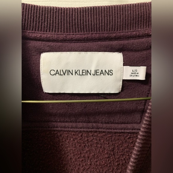 Purple Calvin Klein Jeans Crewneck Size L - Picture 2 of 3